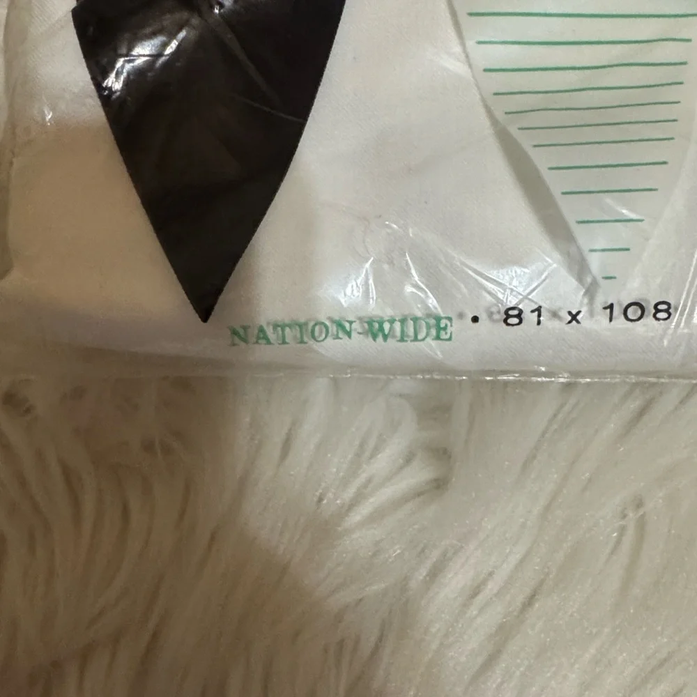 Vintage Penney’s Nation-Wide Strong Muslin 100% cotton sheet White New
